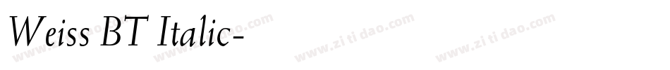 Weiss BT Italic字体转换